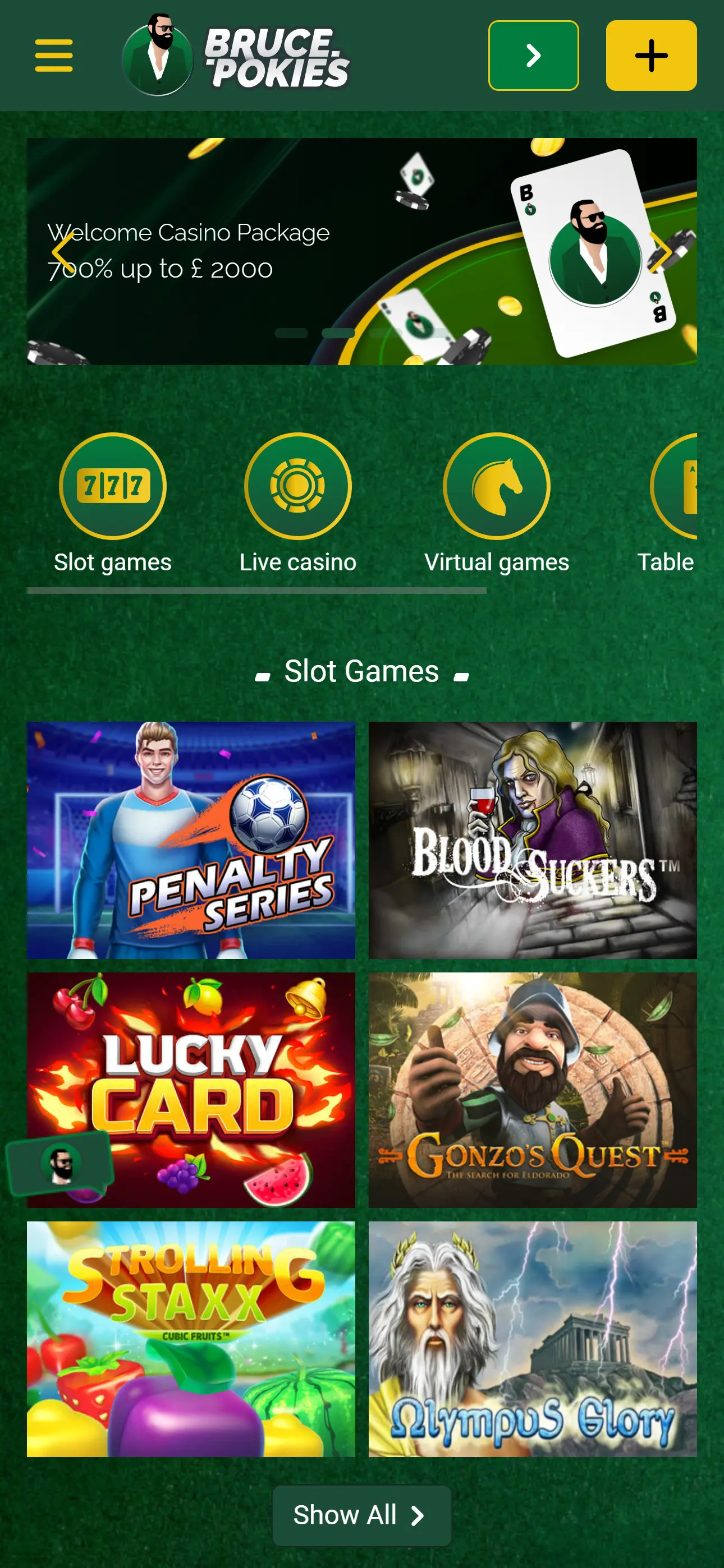 Bruce Pokies Casino — mobiel
